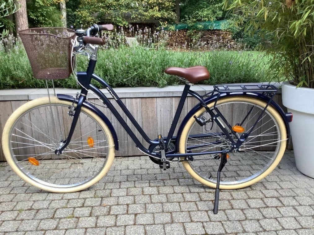 Decathlon Elops 520 stadsfiets Maat L/XL Donkerblauw., Vélos & Vélomoteurs, Vélos | Femmes | Vélos pour femme, Autres marques