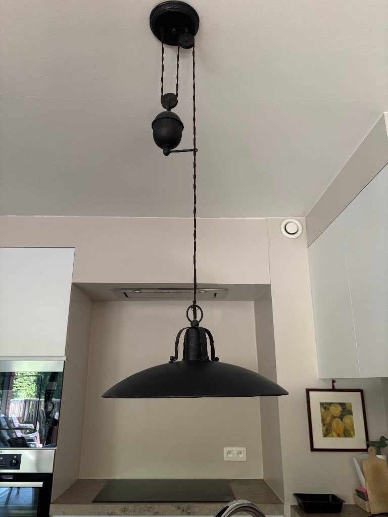 Zwarte hanglamp, Maison & Meubles, Lampes | Suspensions, Enlèvement, Comme neuf