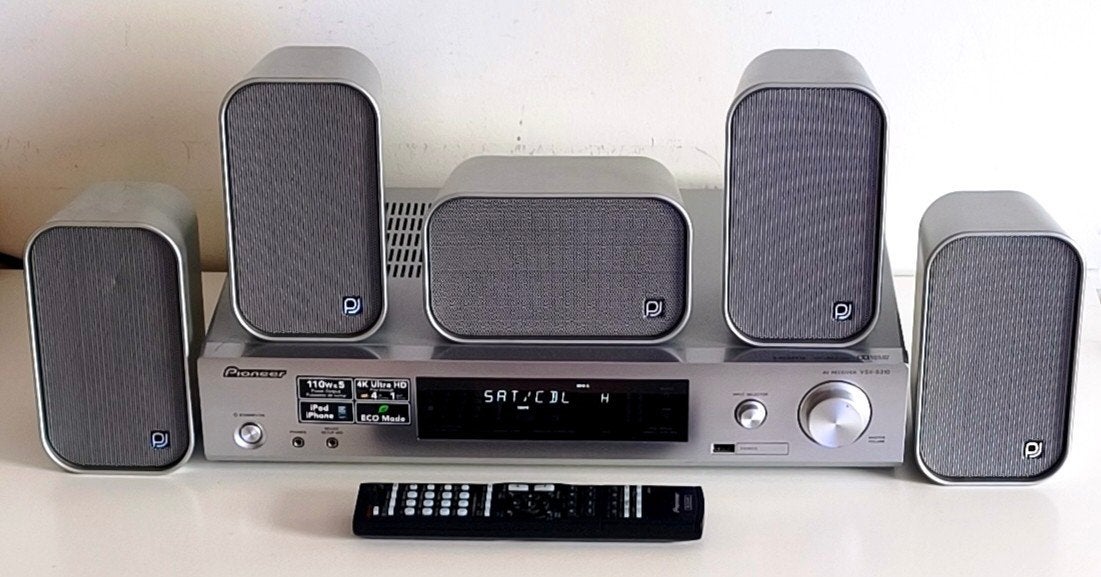 Ampli 4K 5.2 : Pioneer VSX S310K + 5 enceintes Jamo, Enlèvement ou Envoi, Comme neuf, Audio