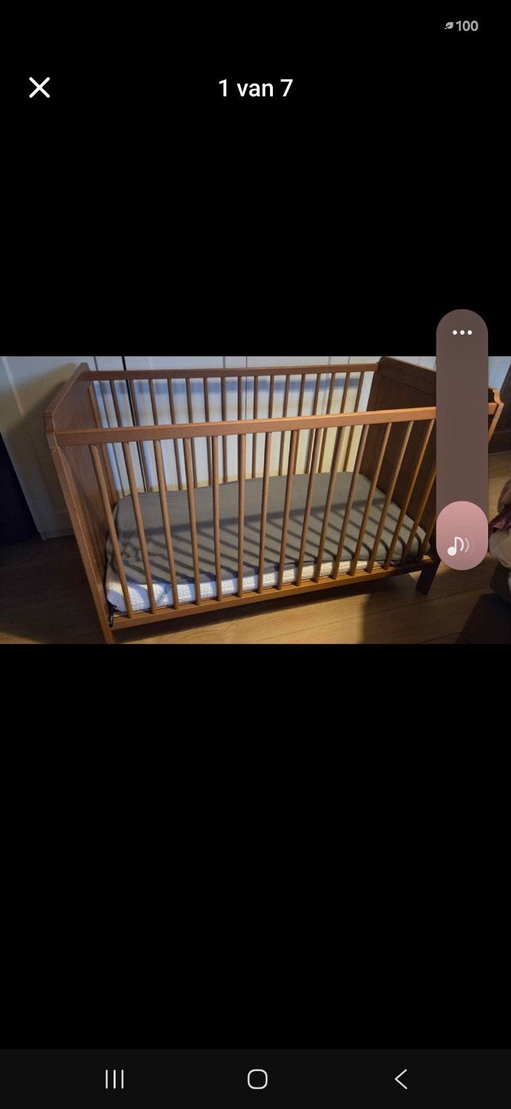 mooi babybedje met aerosleep matras, Ophalen, Zo goed als nieuw, Rechthoekig
