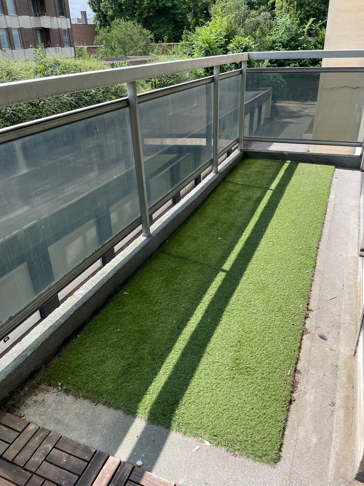 Tapis en gazon artificiel pour terrasse ou jardin, Enlèvement, Comme neuf, Moins de 10 m², Gazon artificiel
