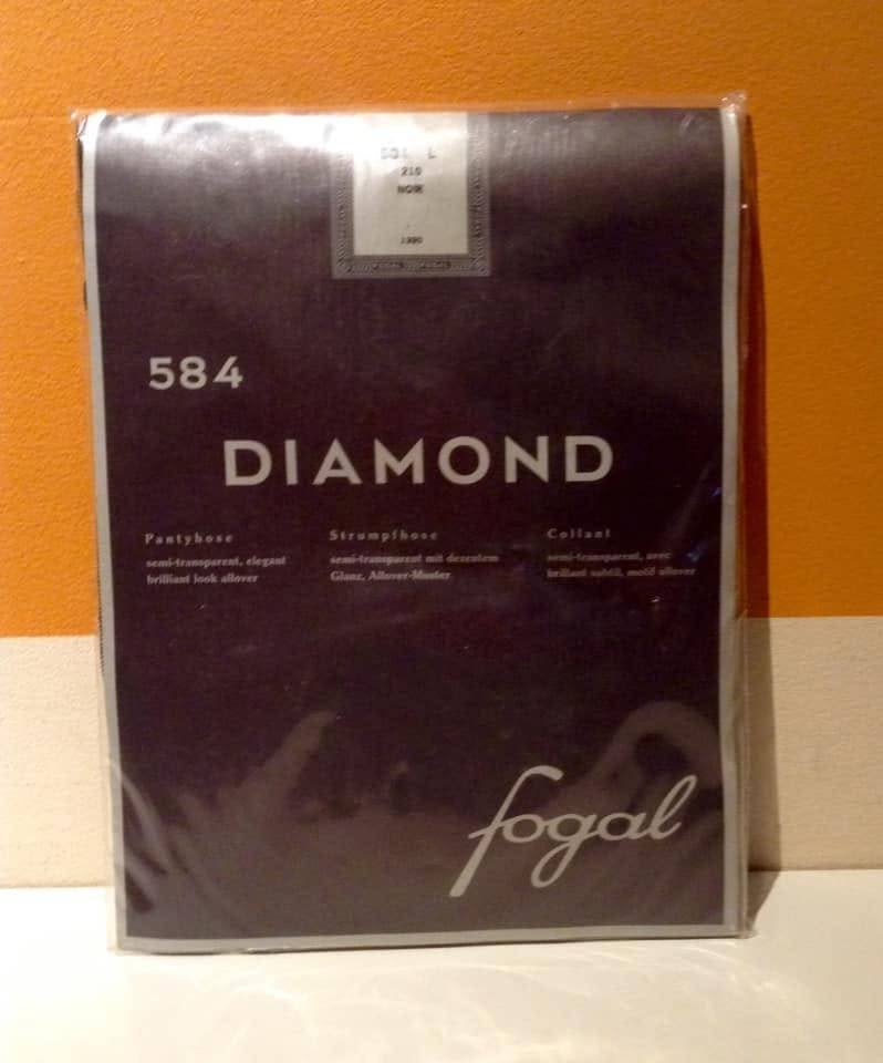 Collants vintage FOGAL Diamond 584 - T.L - Noir (Neuf), Vêtements | Femmes, Enlèvement ou Envoi, Neuf, Noir, Bas Stay-up