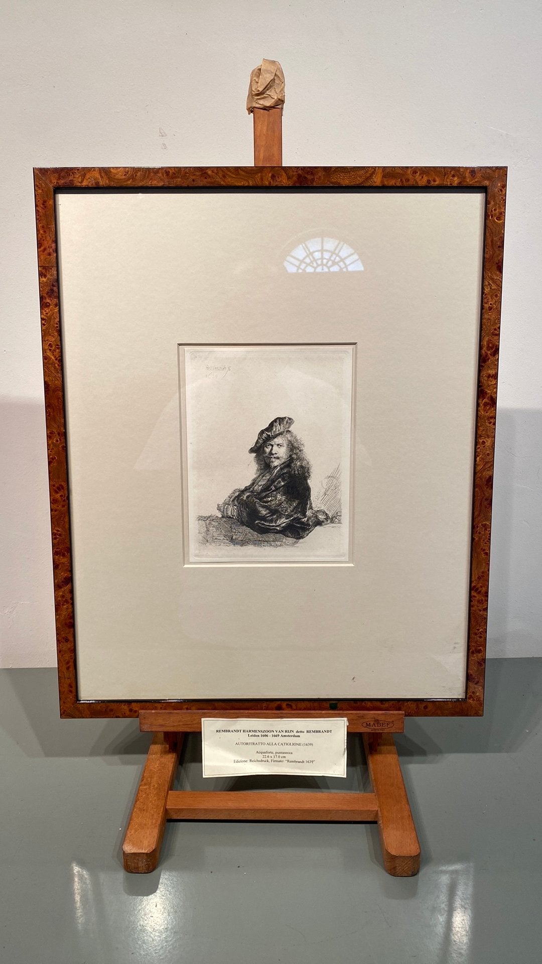 Rembrandt Harmenszoon Van Rijn, genoemd Rembrandt, Ophalen, Ingelijst, Overige technieken, Portret