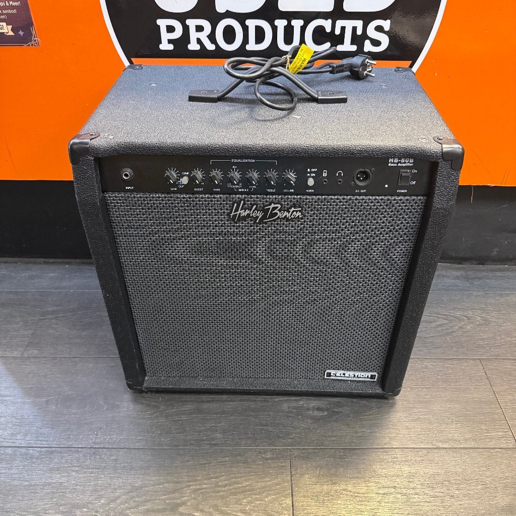 Harley Benton Celestion HB-08B Bass Amplifier | Goede staat, Ophalen of Verzenden, Zo goed als nieuw, Semi-solid body, Overige merken