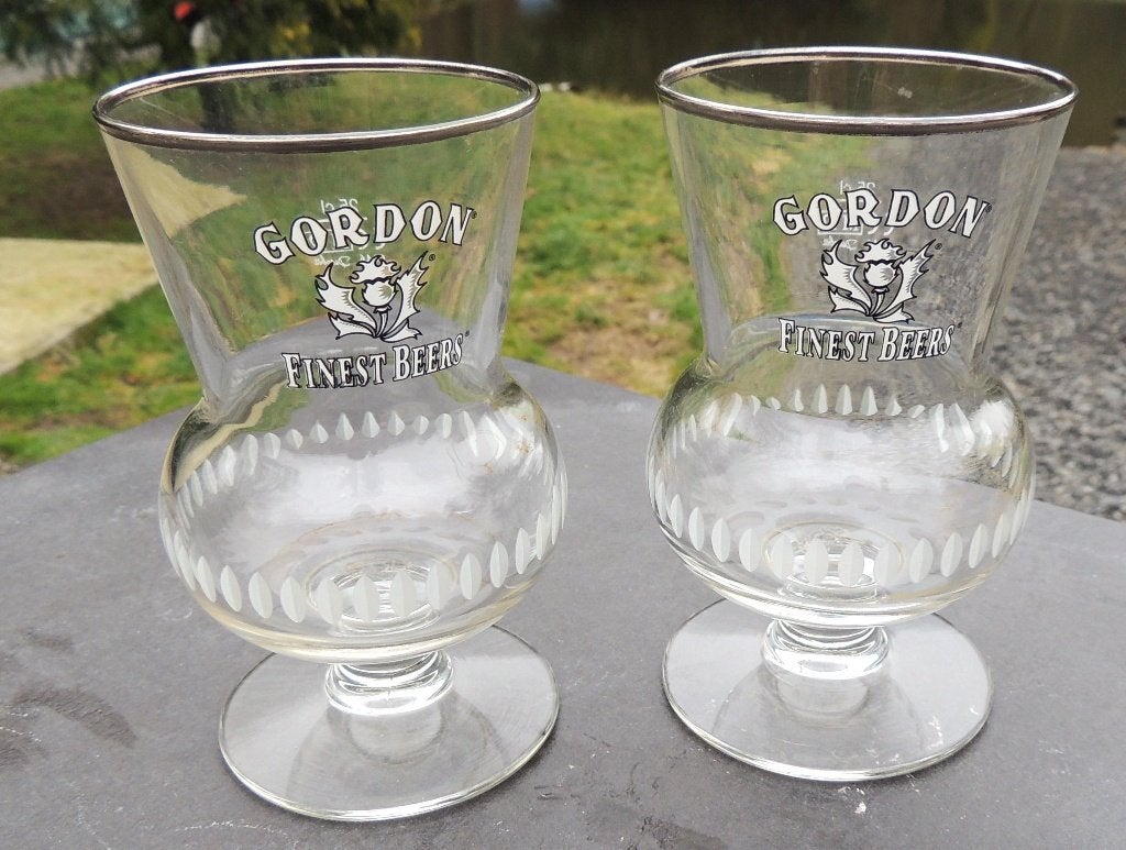 Deux verres GORDON FINEST BEER 25cl - les 2 pour 4 euros, Envoi, Neuf, Verre à bière