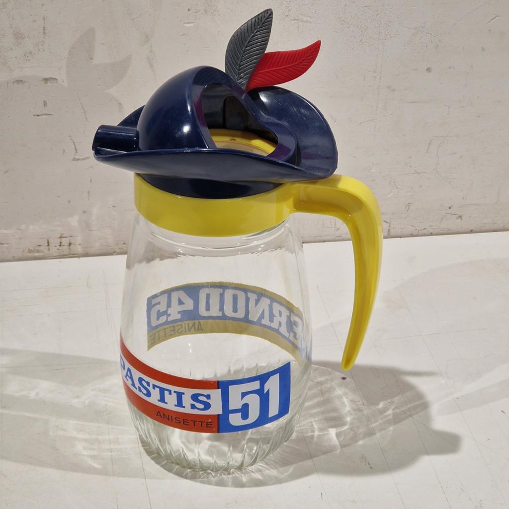 Pernod 45 Pastis 51 karaf , waterkan , met musketierhoed, Ophalen of Verzenden