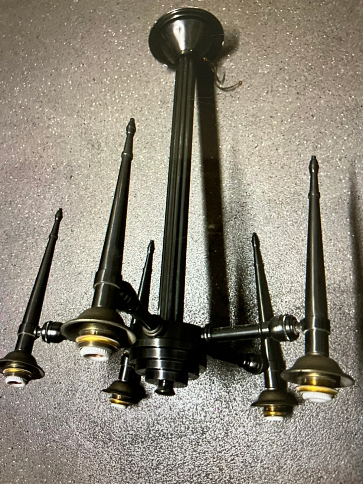 Art deco hanglamp, Ophalen, Gebruikt, Metaal, Art deco