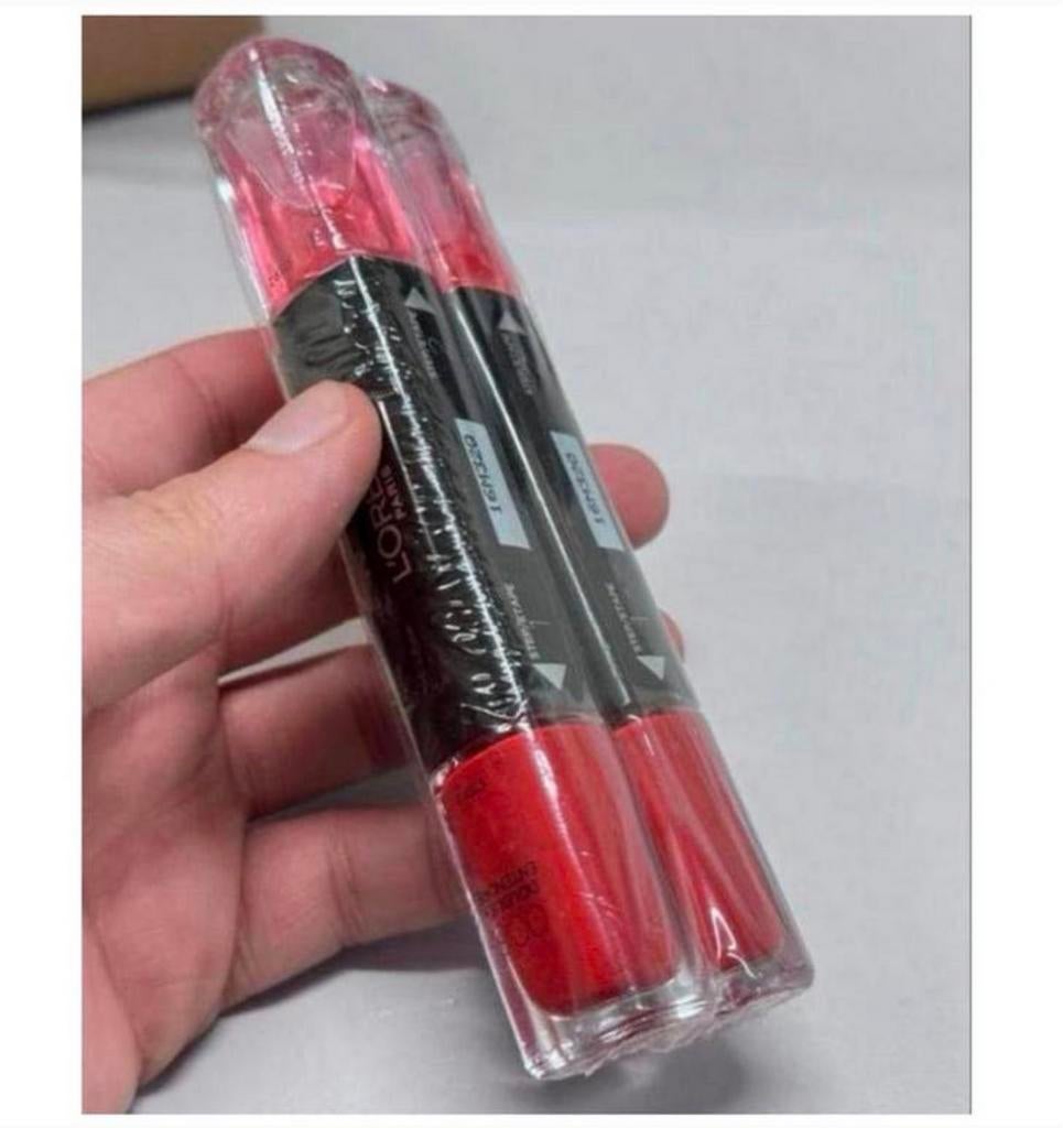 2X L’Oréal Paris Infallible Nail 6 Double Entendre Nagellak, Ophalen of Verzenden, Nieuw, Rood, Handen en Nagels
