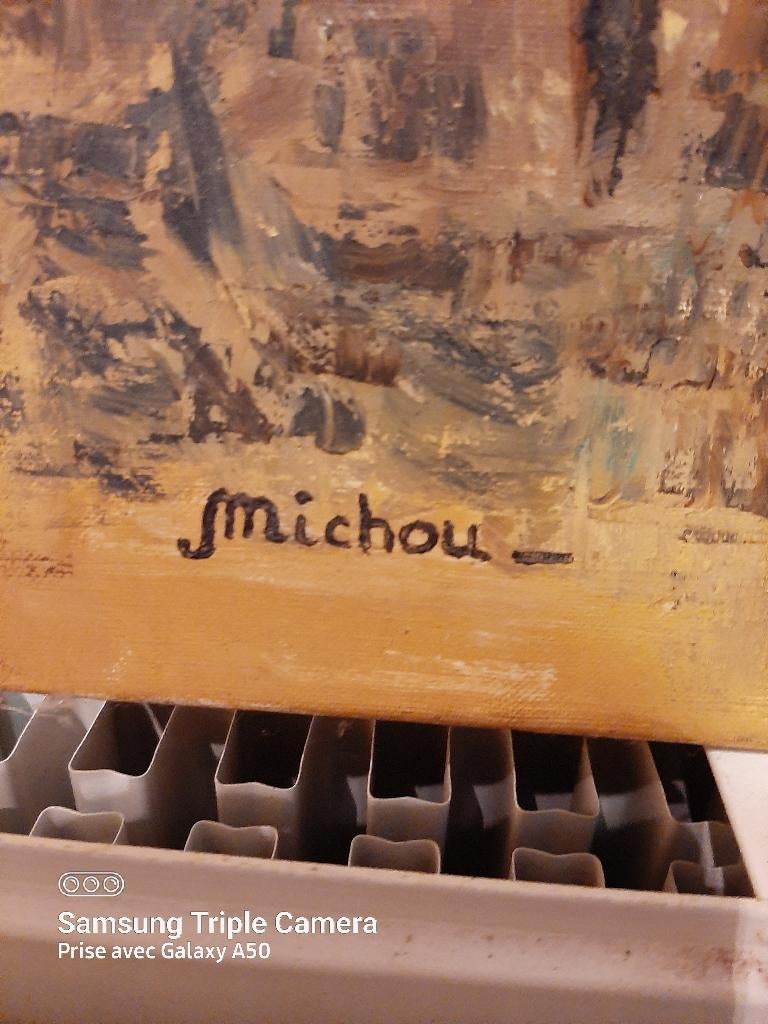 Peinture signée "michou", Antiquités & Art, Enlèvement