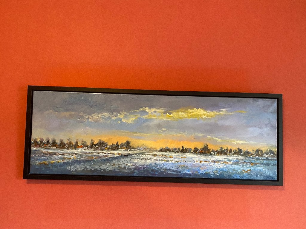 Peinture landscape  sur canevas, Antiquités & Art, Peinture acrylique, Paysage, Enlèvement, Toile