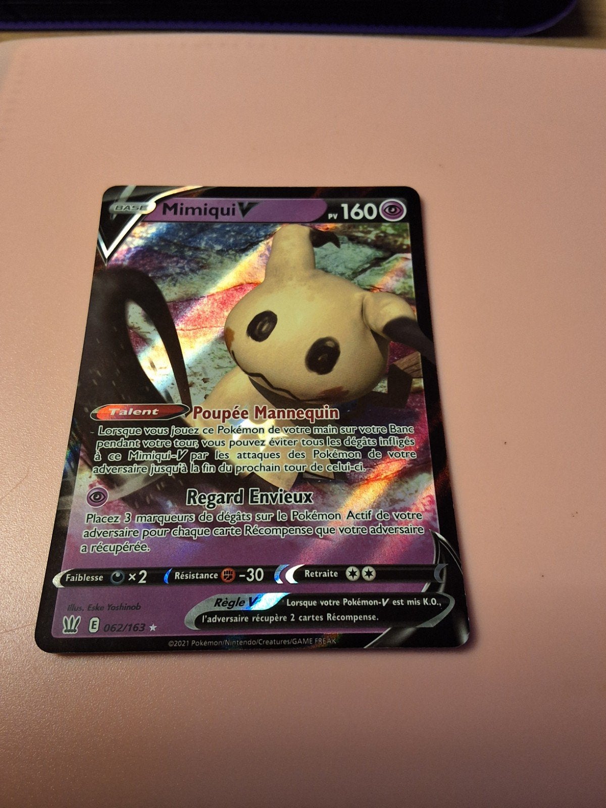 Mimiqui V 062/163 Ultra Rare (langue française), Enlèvement