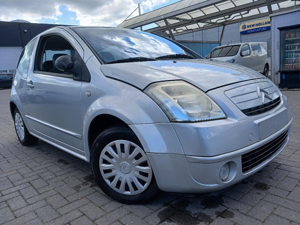 CITROEN C2/1400cc BENZINE/GEKEURD/AIRCO/12MAAND GARANTIE, Auto's, LED verlichting, Bedrijf, Grijs, Zilver of Grijs