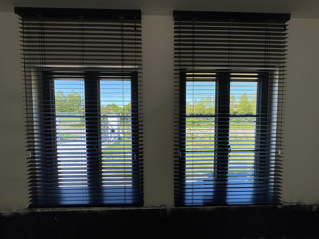 Verano zwarte aluminium jaloezieën 50mm, Ophalen, Zo goed als nieuw, Zwart