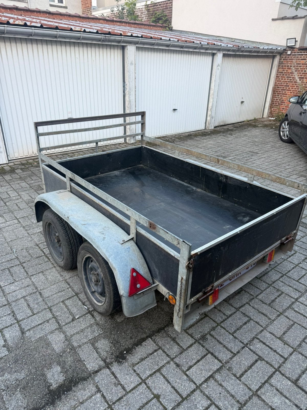 DUBBELASSIGE AANHANGWAGEN VAN 2M BIJ 1M20 VOOR €750!, Auto diversen, Ophalen, Gebruikt