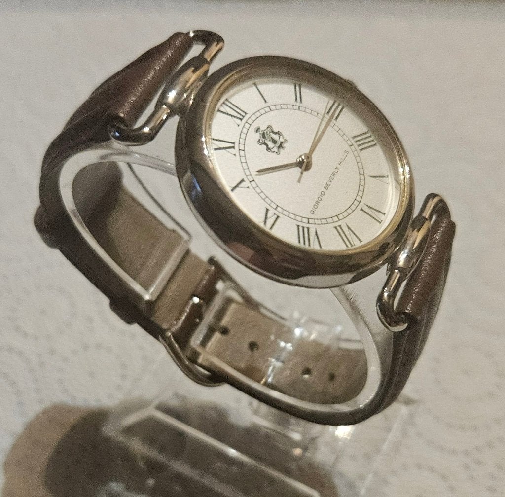 Montre Giorgio Beverly Hills Femme Quartz Romain Vint (MW79), Bijoux, Sacs & Beauté, Enlèvement ou Envoi, Argent, Bracelet