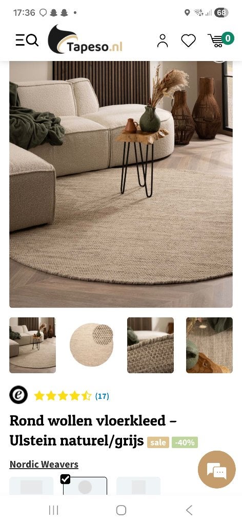 Tapijt rond, 200 cm ou plus, 200 cm ou plus, Rond, Comme neuf