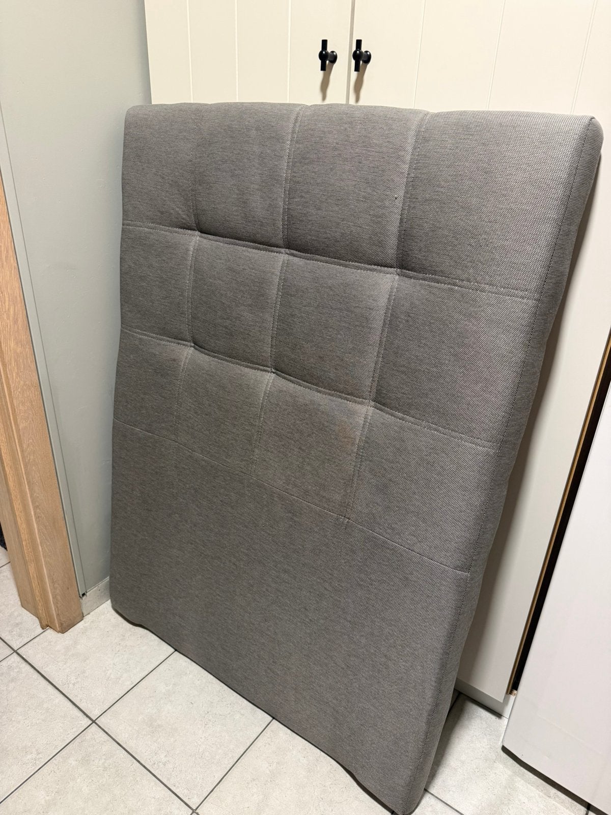 Tête de lit simple, 90 x 125 cm, gris, Enlèvement, Comme neuf, Une personne, 90 cm