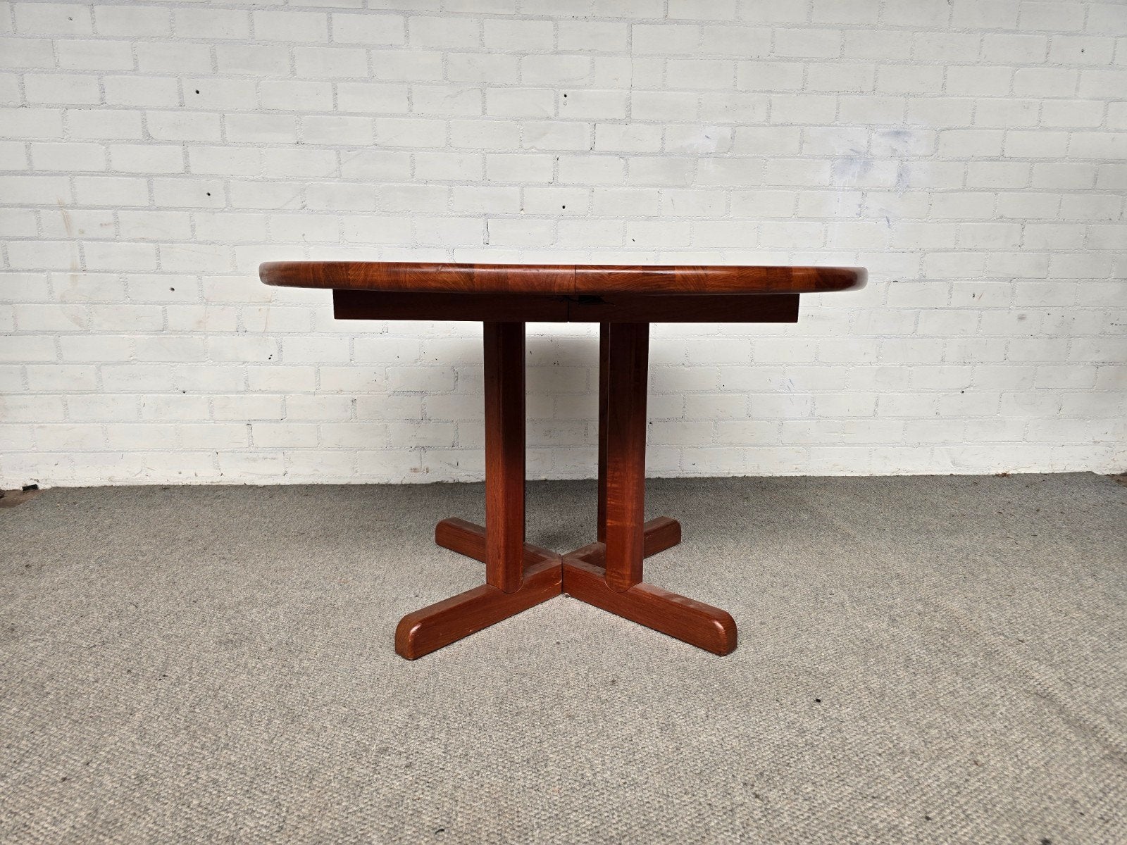 Vintage eetafel, deens design, massief teak,  mid century, Huis en Inrichting, Ophalen