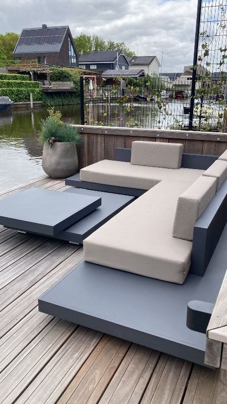 Antraciet of witte versie Ibiza aluminium loungeset, Verzenden, Nieuw