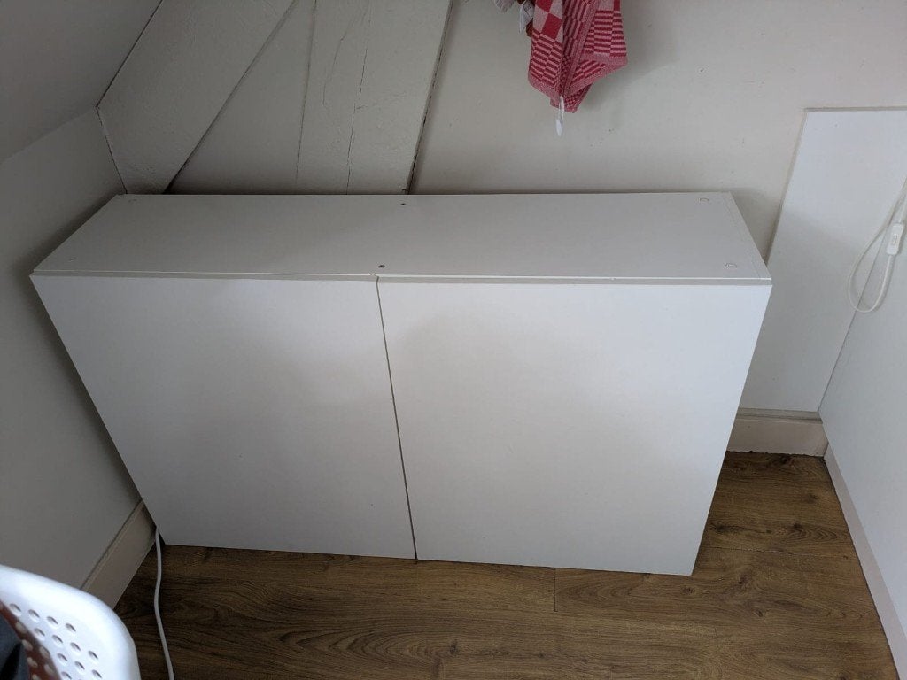 Lage kast / dressoir met deuren — wit, 120x31x75 cm, Ophalen, Zo goed als nieuw, 25 tot 50 cm, 100 tot 150 cm
