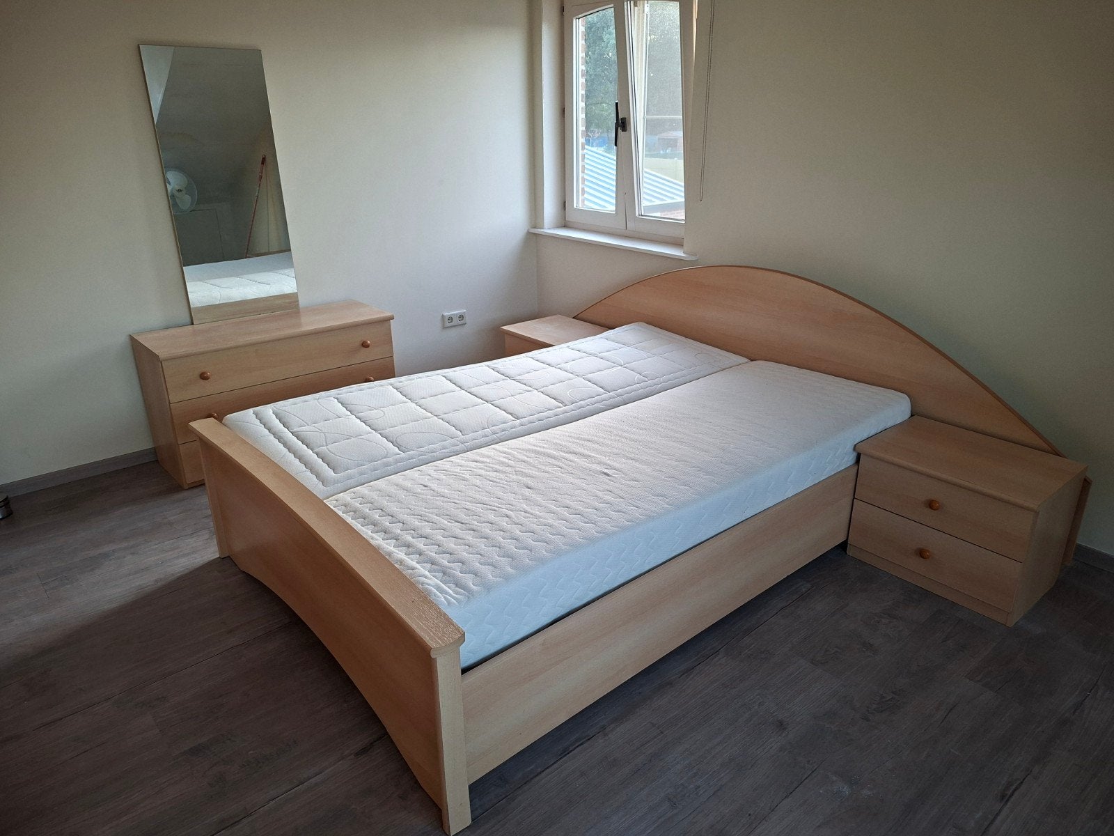 Volledige slaapkamer, Huis en Inrichting, Ophalen, Bruin, 140 cm, Twijfelaar