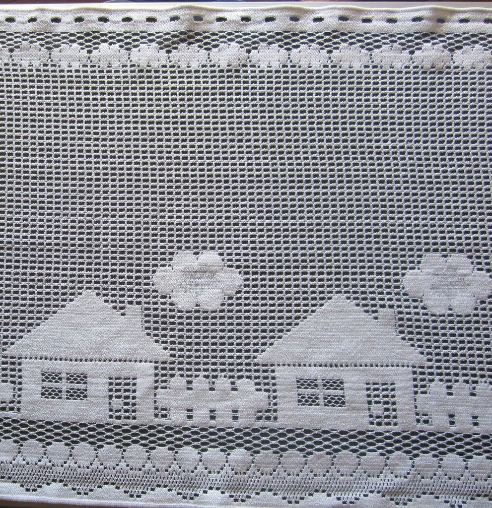 Ensemble de 4 lots de rideaux "brise-vue" au charme d'antan, Enlèvement ou Envoi, Blanc, Coton