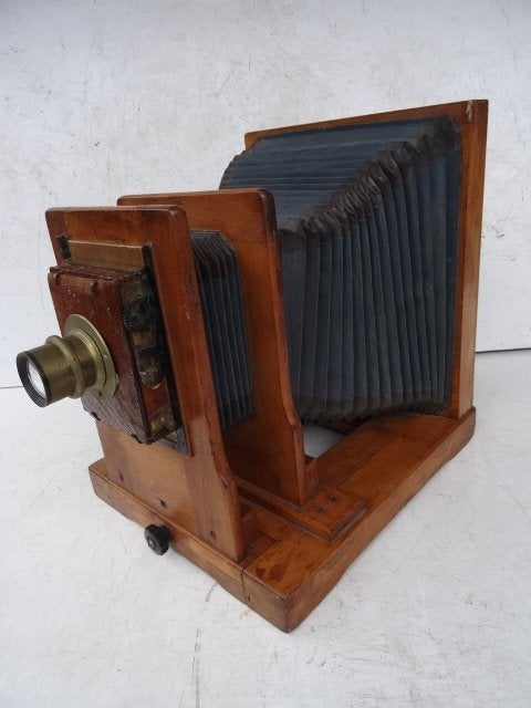 Ancien appareil photo à plaque en bois 1920’s, Enlèvement ou Envoi