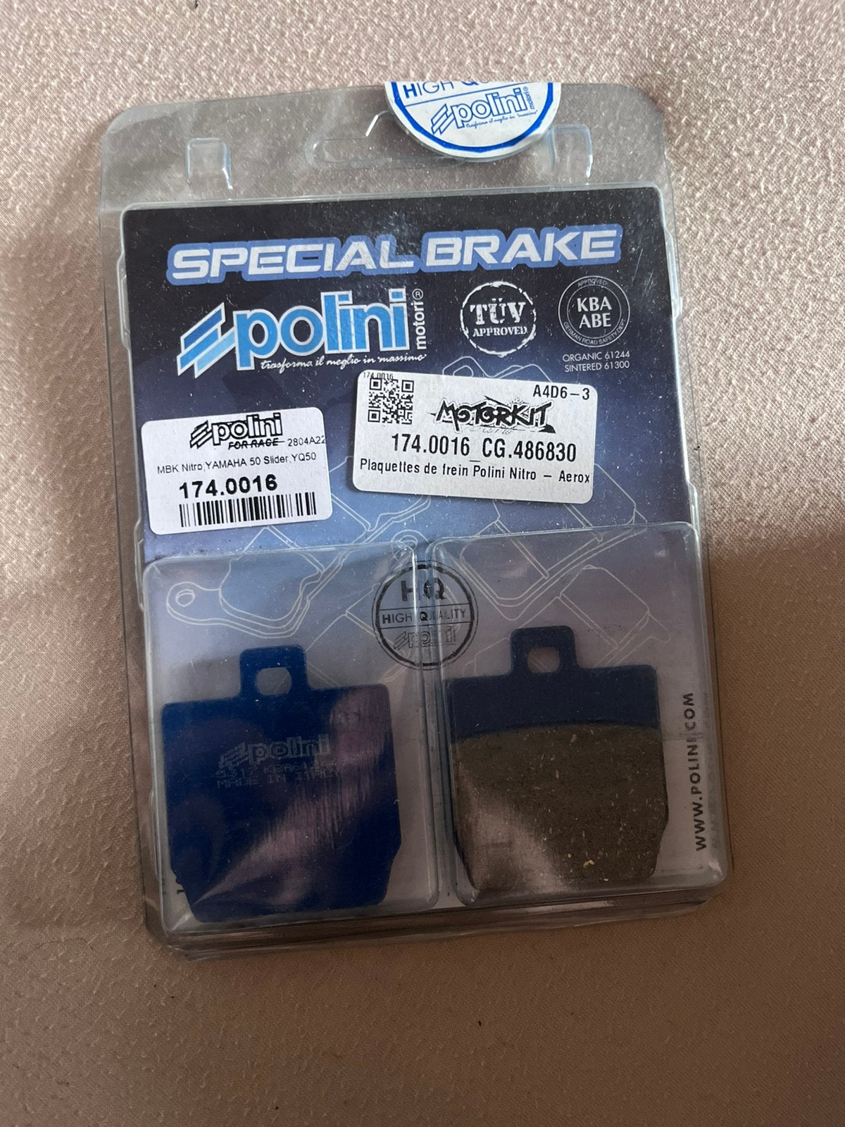 Plaquettes de frein Polini – MBK Nitro / Yamaha Aerox –, Enlèvement ou Envoi, Neuf