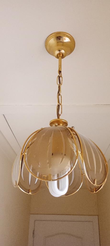 luster, Huis en Inrichting, Lampen | Kroonluchters, Ophalen, Gebruikt, Glas