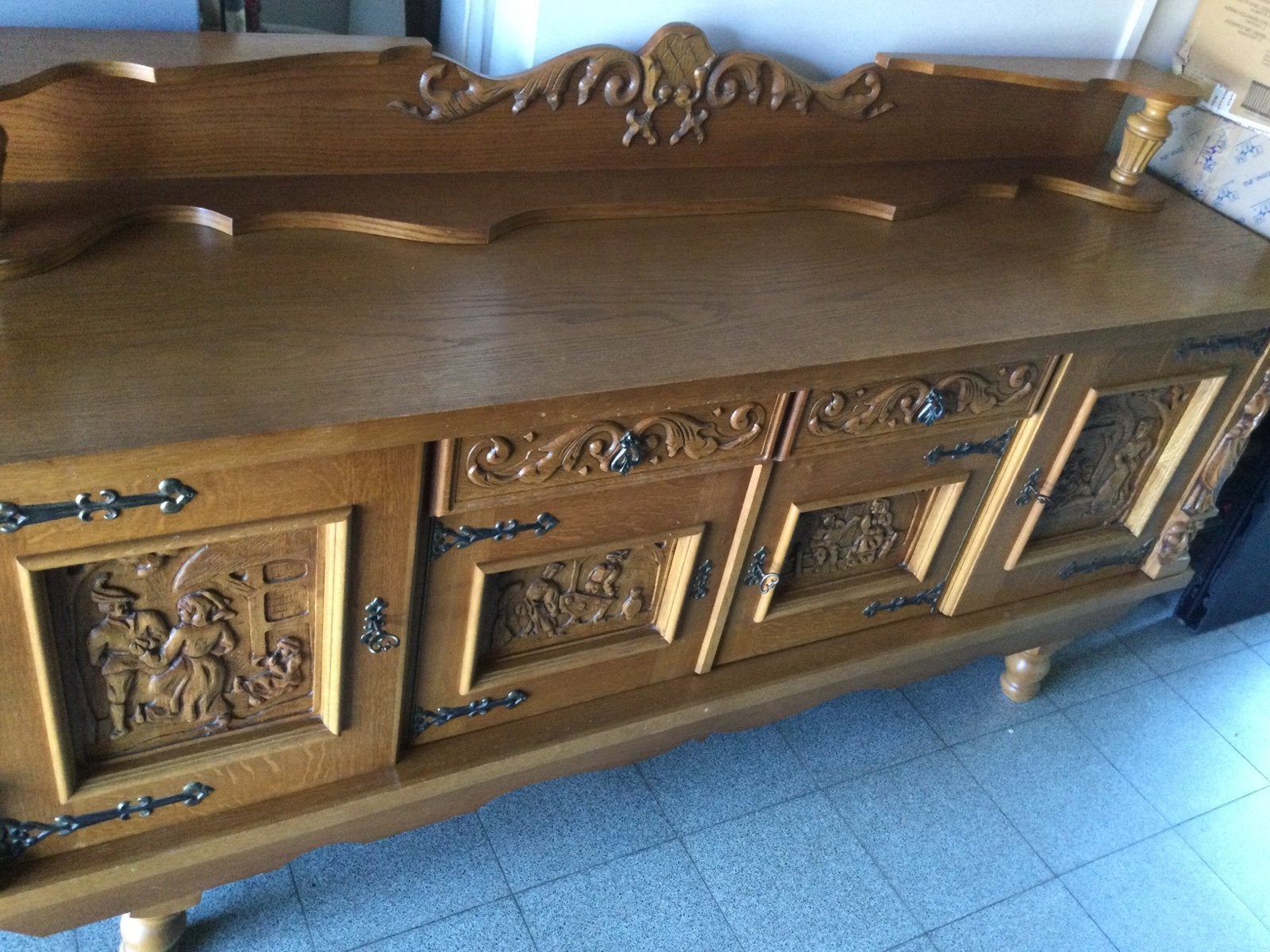 Armoire de rangement, 200 cm ou plus, Enlèvement ou Envoi, Utilisé, Chêne