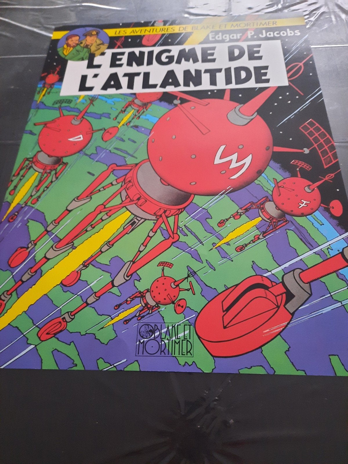 poster les aventures de blake et mortimer  1996, Rechthoekig Staand, Deurposter of groter, Ophalen of Verzenden, Zo goed als nieuw