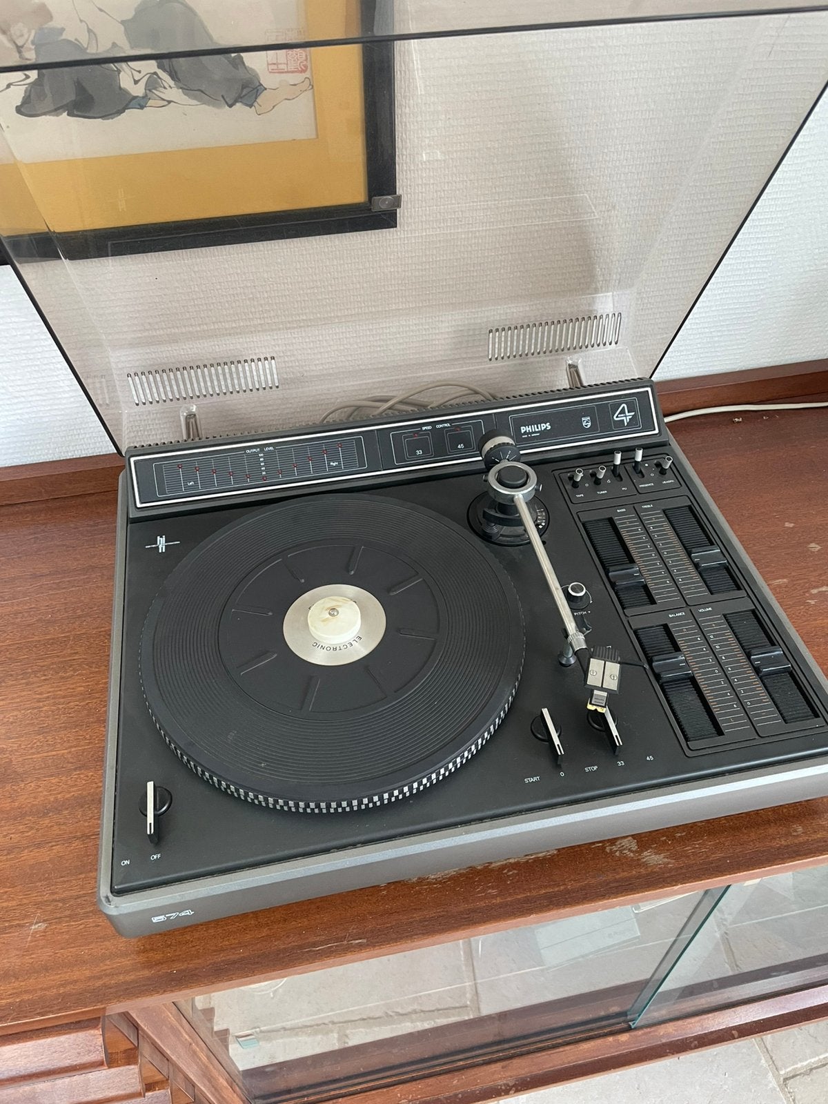 Vintage Philips platenspeler, Audio, Tv en Foto, Platenspelers, Ophalen, Gebruikt, Platenspeler, Philips