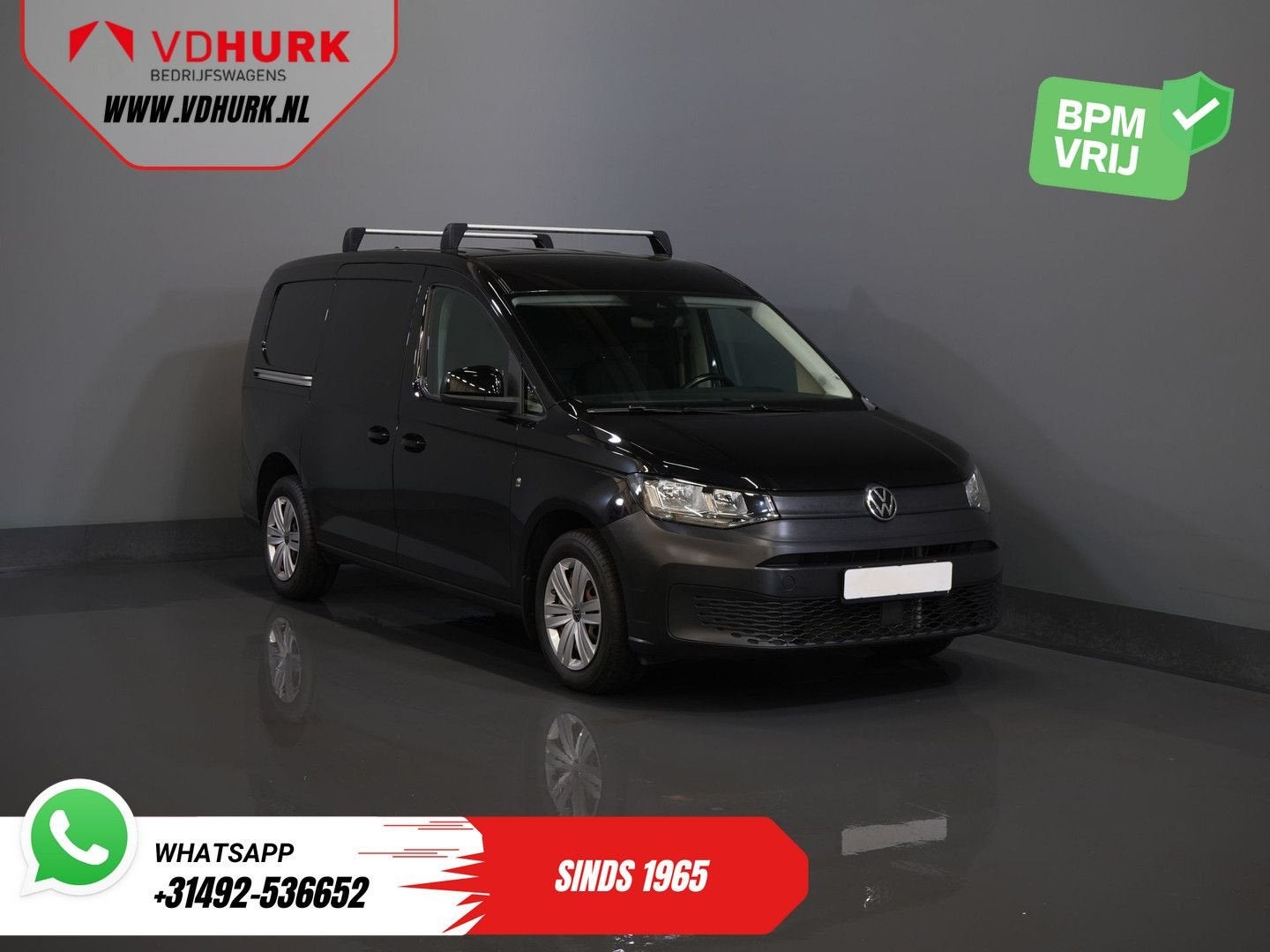 Volkswagen Caddy Cargo Maxi 2.0 TDI 125 pk DSG Aut. Standkac, Automaat, Zwart, Bedrijf, Diesel