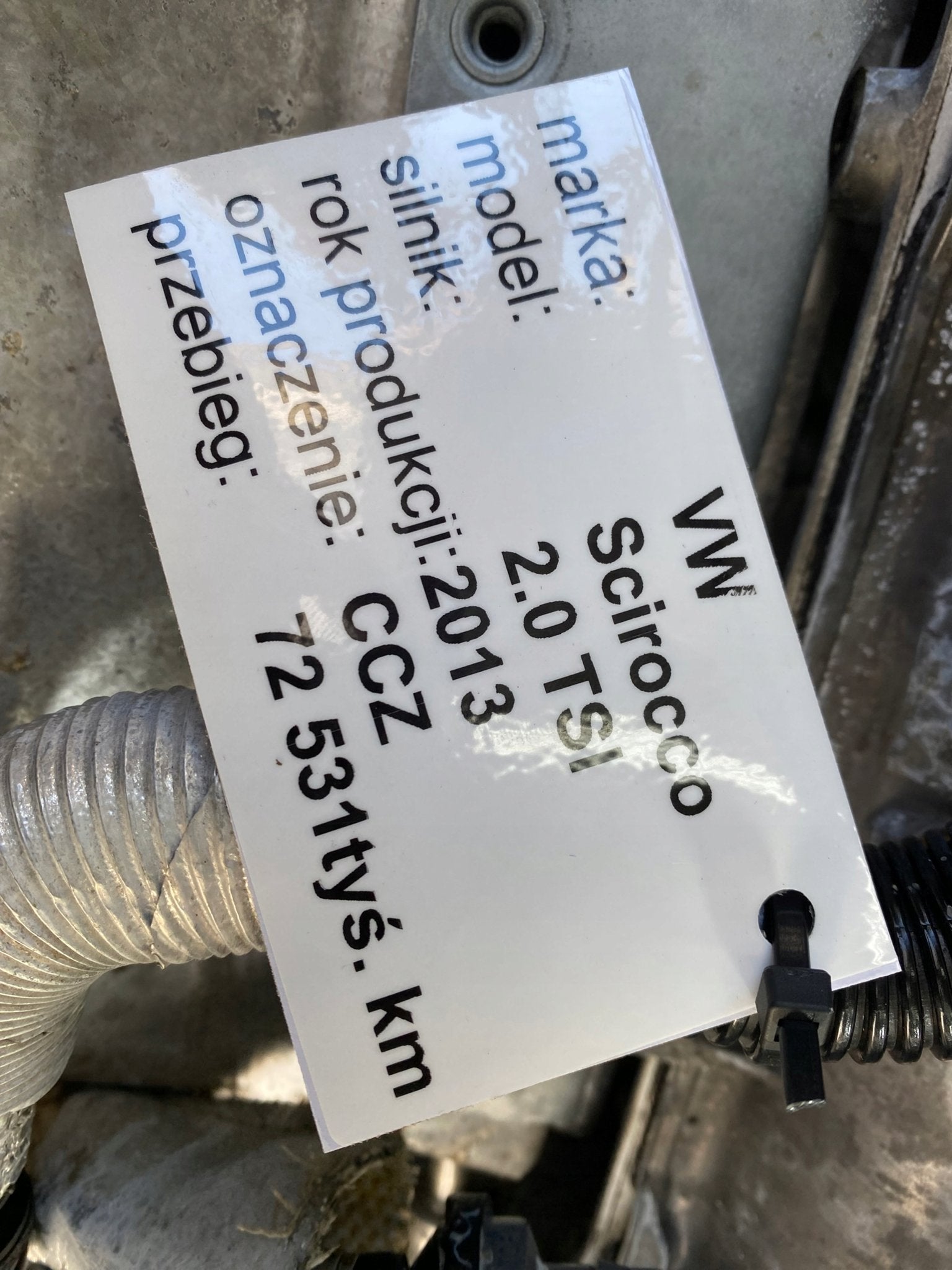Moteur CCZB Complet ALTEA VW GOLF EOS TIGUAN CC SEAT PASSAT, Verzenden, Gebruikt, Skoda