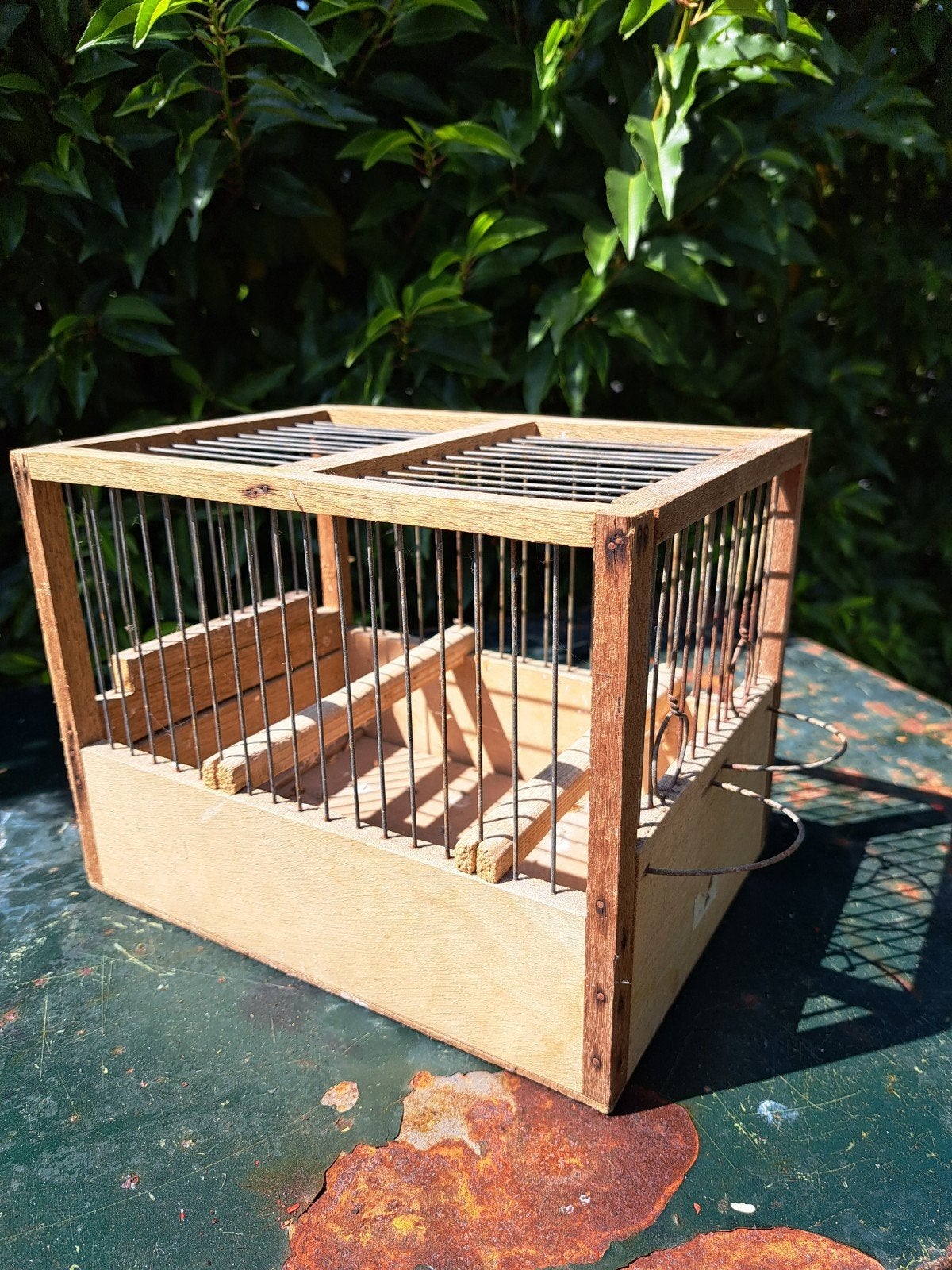 Oud vinkenkooitje - Vintage., Ophalen of Verzenden, Gebruikt, Hout, Vogelkooi