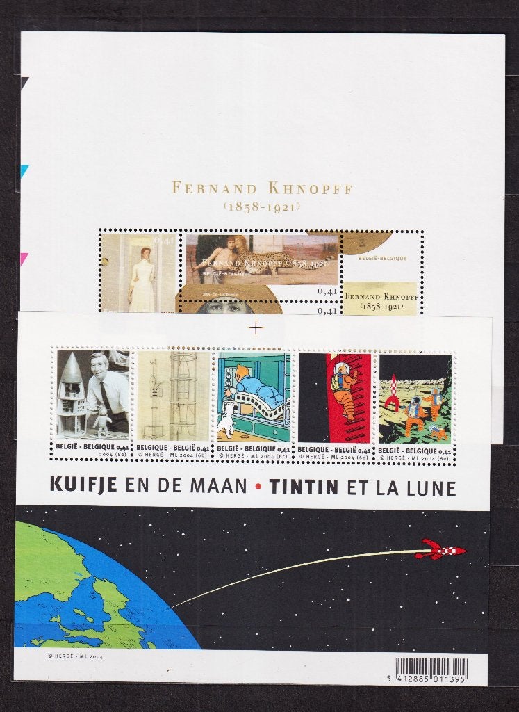 België 2004 ** de 11 blokken, Postzegels en Munten, Verzenden, Postfris, Postfris
