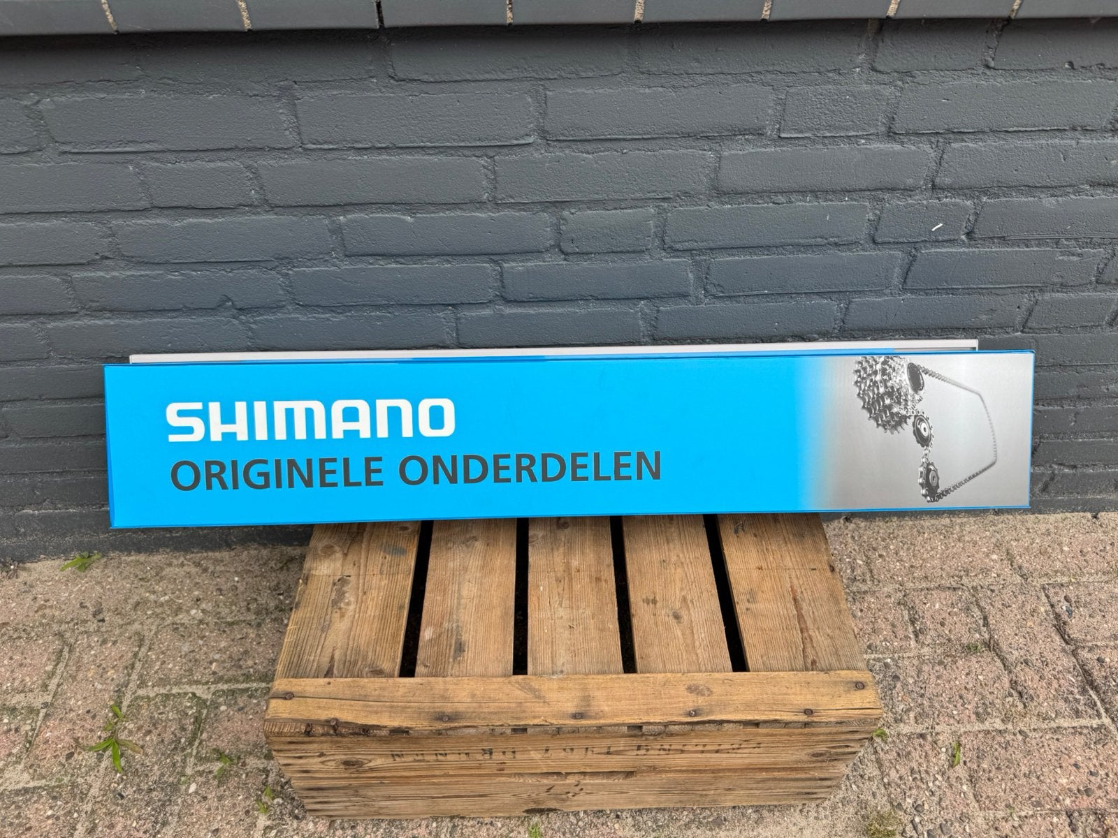 Panneau publicitaire en métal SHIMANO, Enlèvement, Utilisé, Panneau publicitaire