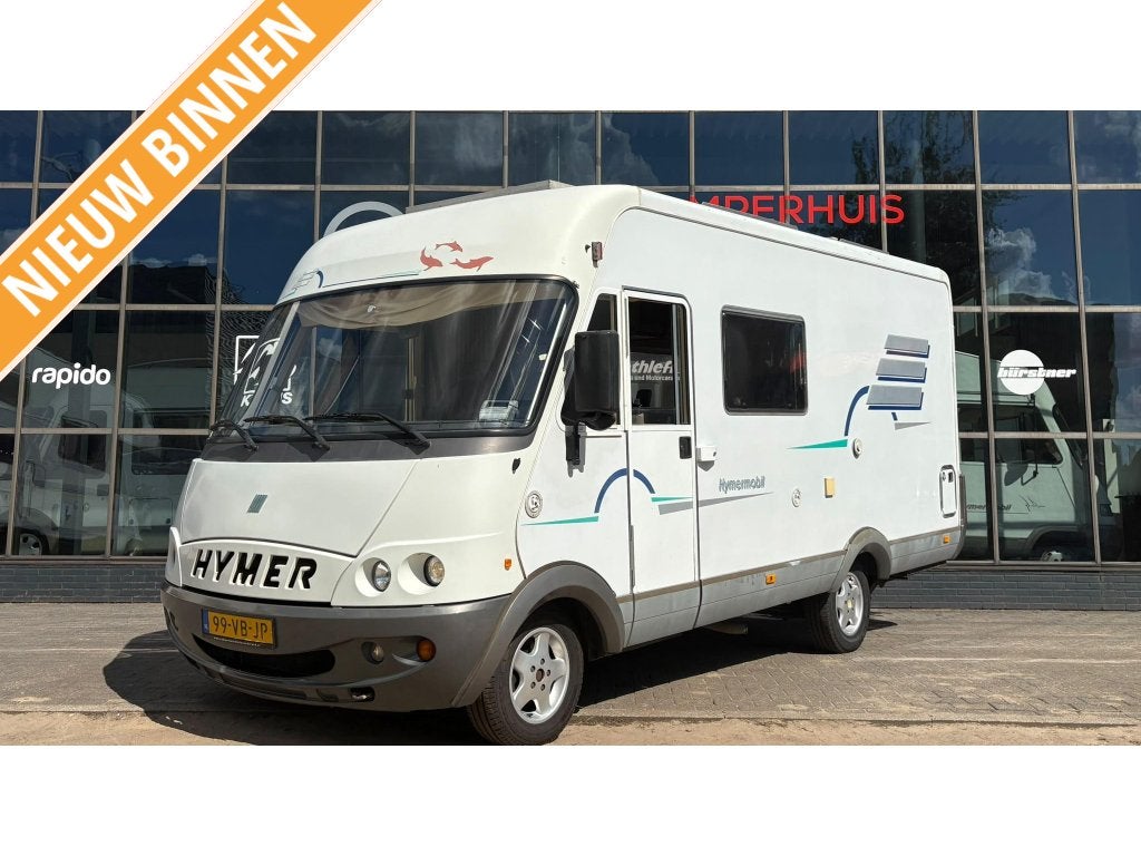 Hymer B 574 130PK,Vastbed,Topindeling, Caravans en Kamperen, Integraal, Ringverwarming, Bedrijf, Hymer