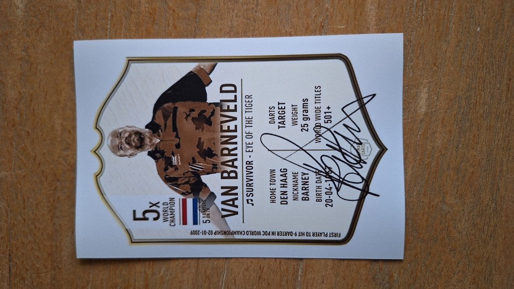 Foto met handtekening (print); Raymond van Barneveld # Darts, Ophalen of Verzenden, Nieuw, Overige typen