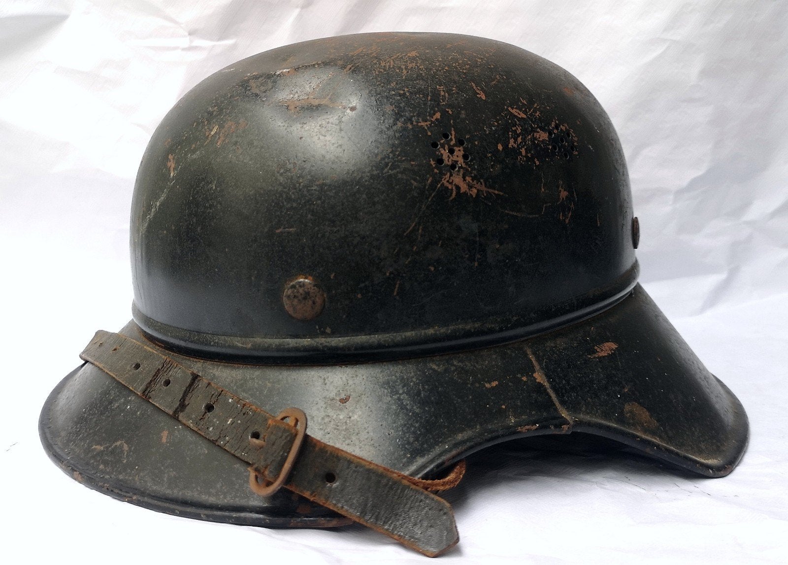 Casque Allemand M38 Luftschutz, 3 pièces, 2e rangée, Collections, Enlèvement ou Envoi, Autres, Casque ou Béret