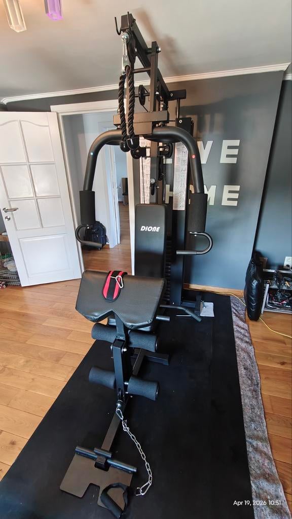 Dione Krachtstation Homegym HG3 met extra set gewichten, Sport en Fitness, Ophalen, Krachtstation
