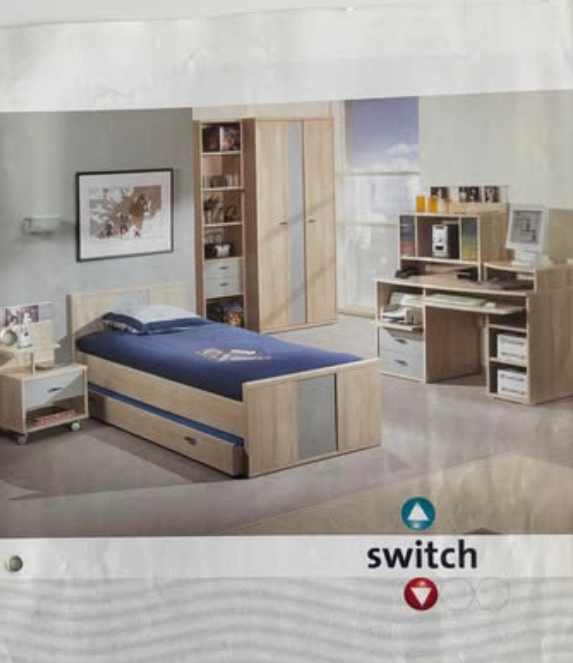 Chambre complète pour jeunes « Switch » - 6 pièces, Enlèvement, Comme neuf, Une personne