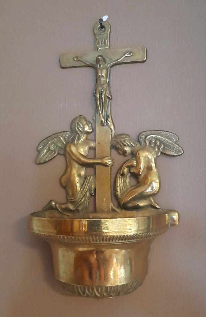Wijwatervat in koper, Ophalen of Verzenden