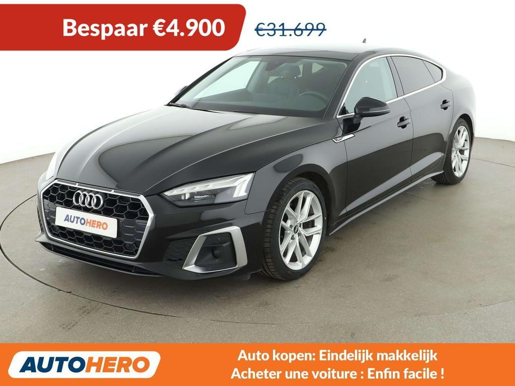 Audi A5 35 TDI Mild-Hybrid S line (bj 2021, automaat), Auto's, Gebruikt, Zwart, https://public.car-pass.be/vhr/0519d695-c1c9-4786-b15e-370590adf1f8
