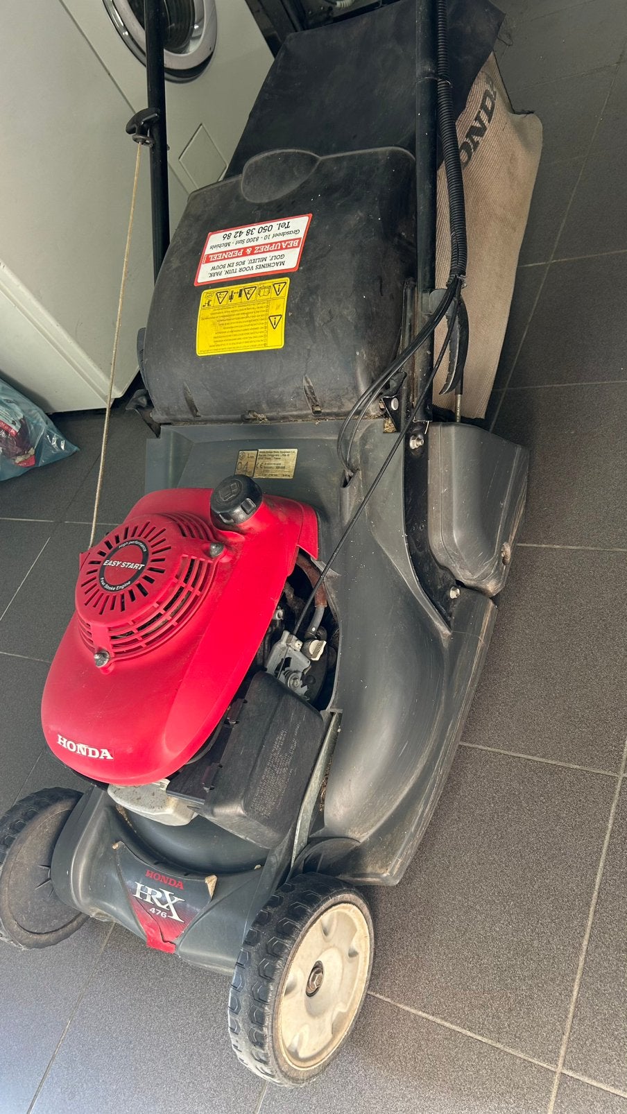 Grasmaschine Honda HRX476, Tuin en Terras, Ophalen, Gebruikt, Opvangbak, Benzine-grasmaaier