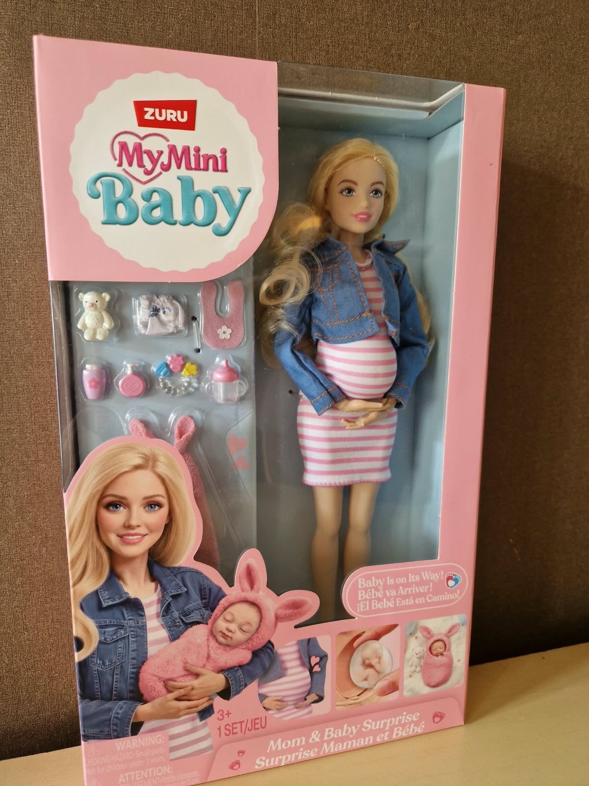 Poupée enceinte ZURU My Mini Baby Mom & Surprise, Enlèvement ou Envoi, Neuf, Barbie