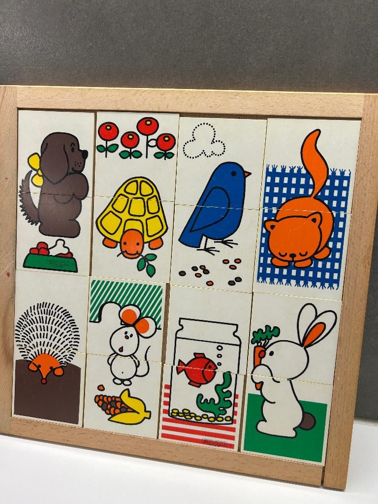 Vintage houten puzzel - Educo, Ophalen, Gebruikt