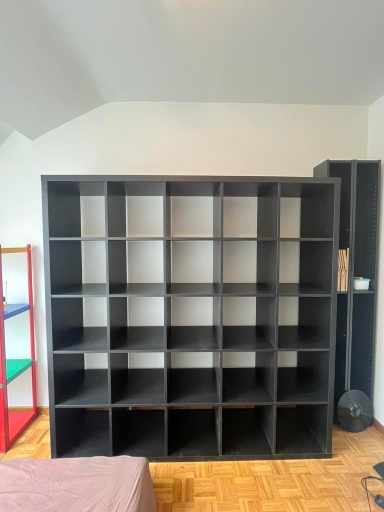 ikea kallax 5x5 - zwart, Huis en Inrichting, Kasten | Boekenkasten, Ophalen