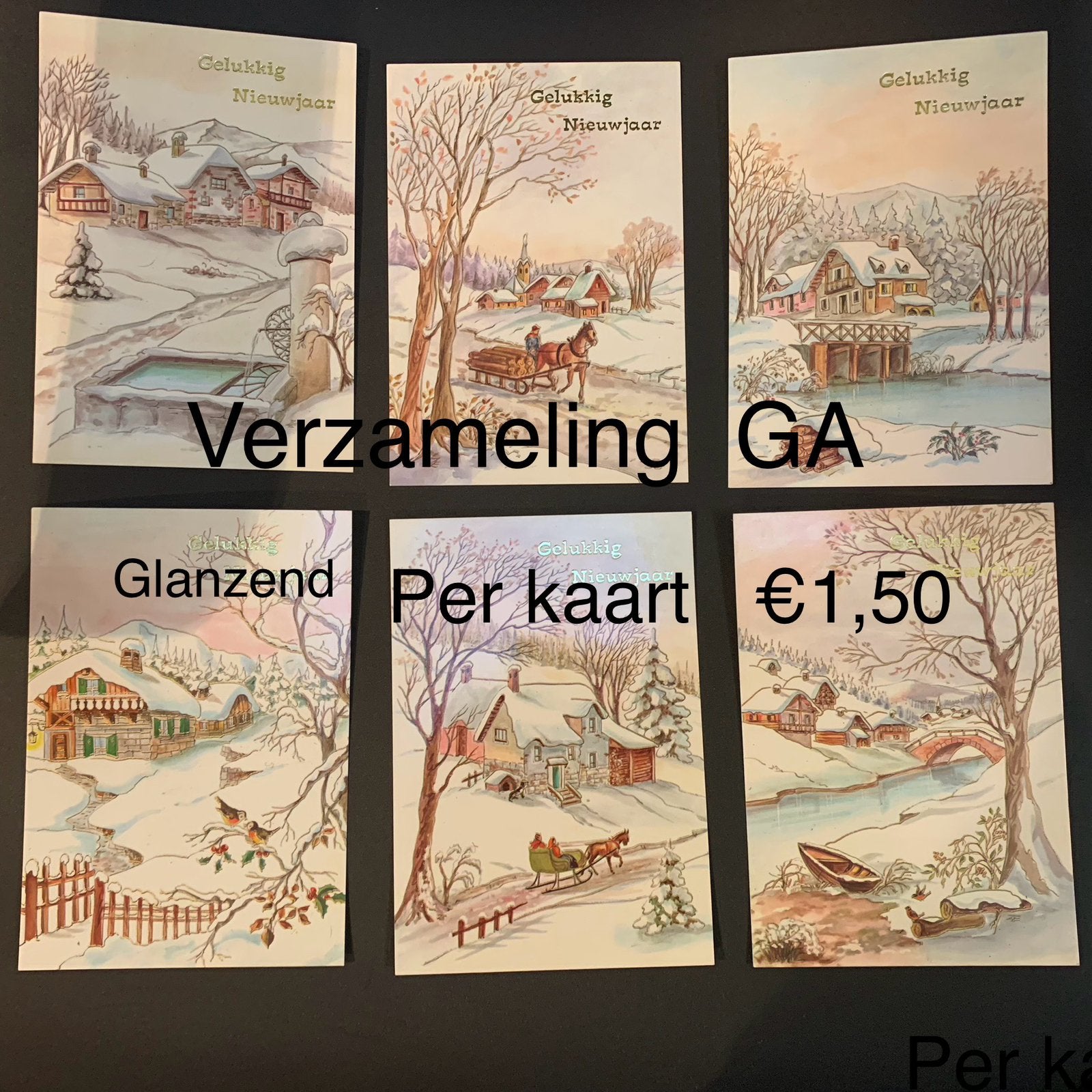 Prentkaarten kerst en nieuwjaar (RETRO). In nieuwstaat., Diversen, Ophalen, Nieuw