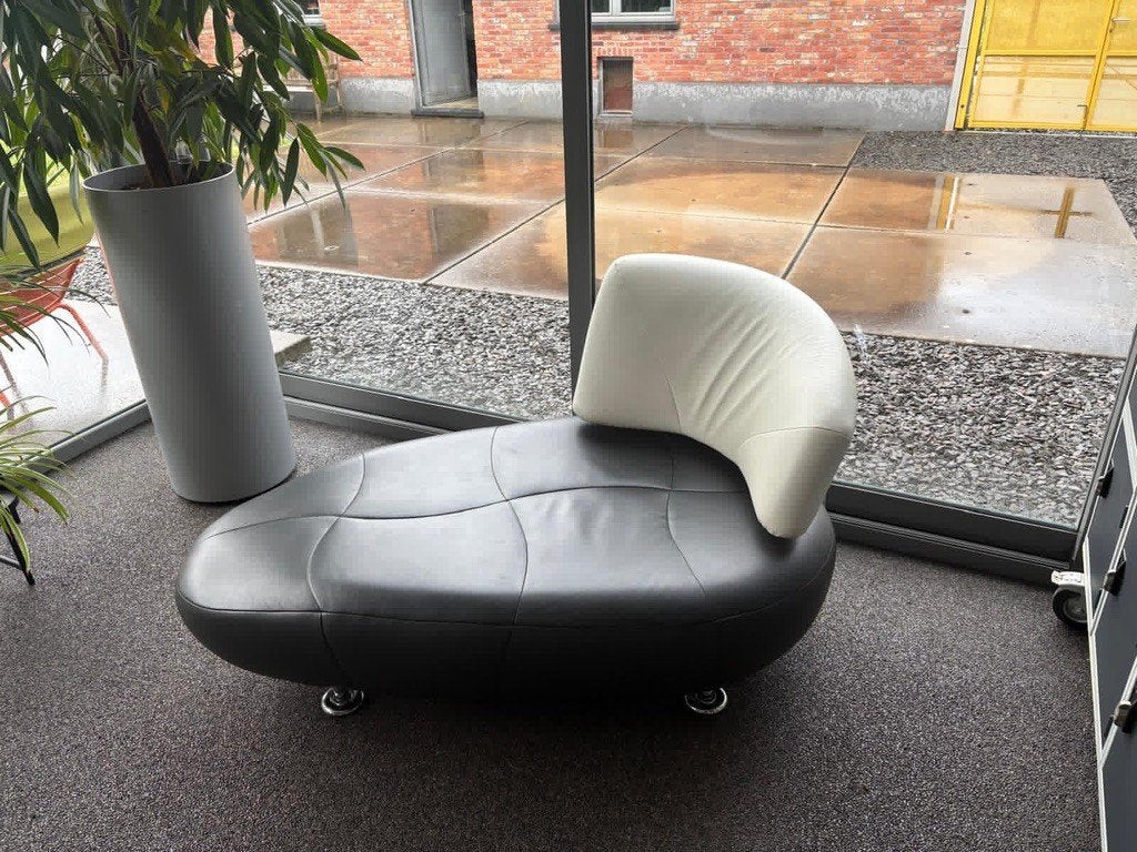 Leolux kikko chaise longue, Huis en Inrichting, Ophalen, Zo goed als nieuw, Eenpersoons, Leer